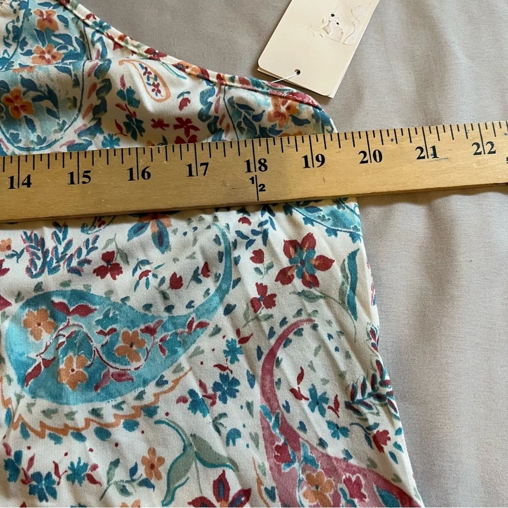 Flora by Floral Nikrooz Short Pajama Set Paisley Floral XL NWT - Picture 7 of 9